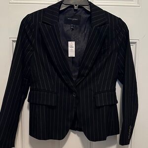 Banana Republic Charcoal Pinstripe Blazer Size 6 Petites